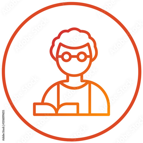 Vector Design Professor Icon Style