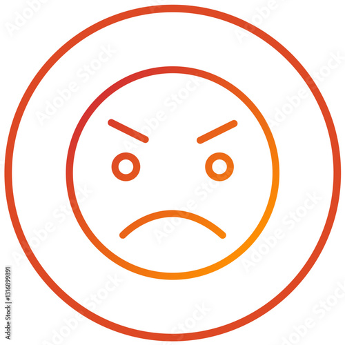Vector Design Angry Icon Style