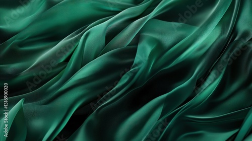 Wallpaper Mural Deep teal flowing fabric texture Torontodigital.ca