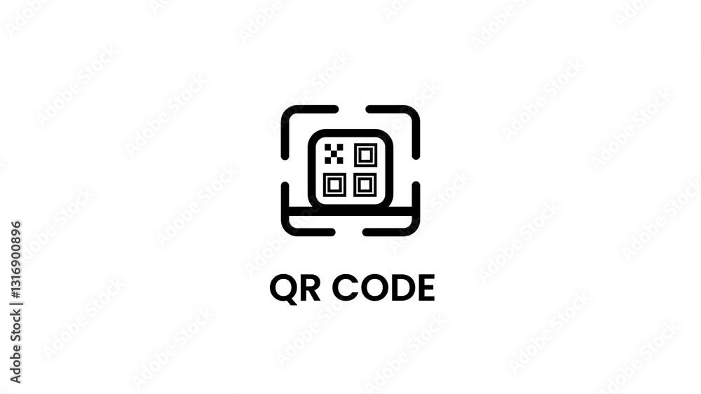 QR code scanning animation. scanning QR code looping animation. QR code scanning animation. scanning QR code looping animation.