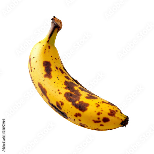 Spotty Banana Isolated on Transparent Background photo