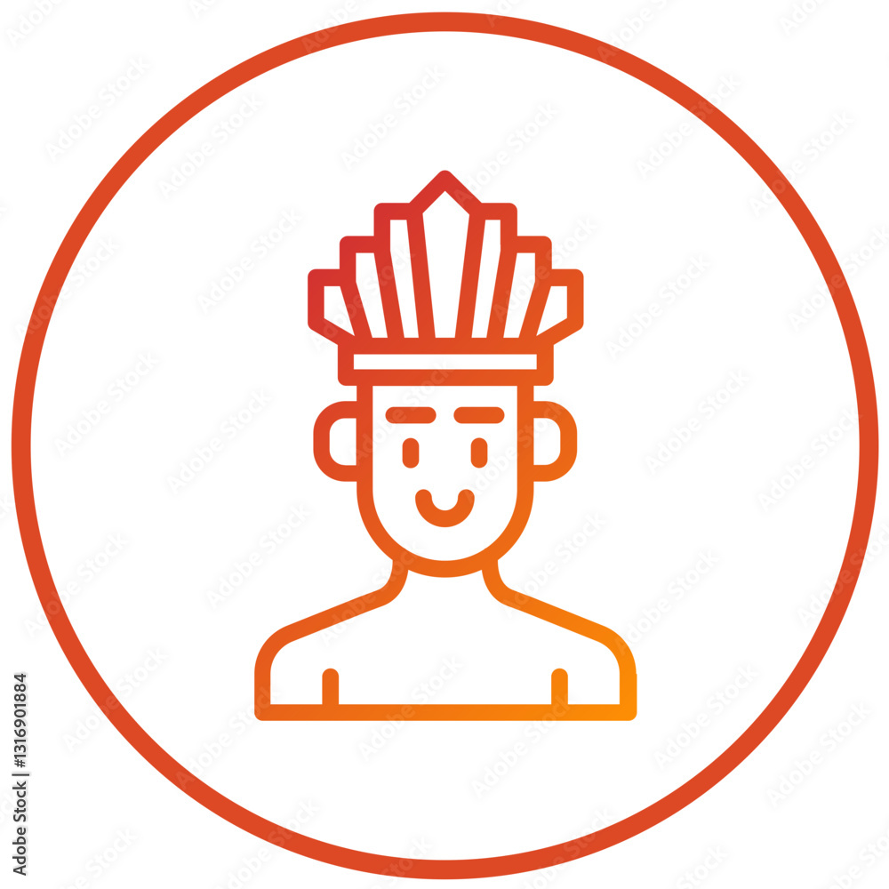 Vector Design Native Indian Icon Style Vector Design Native Indian Icon Style