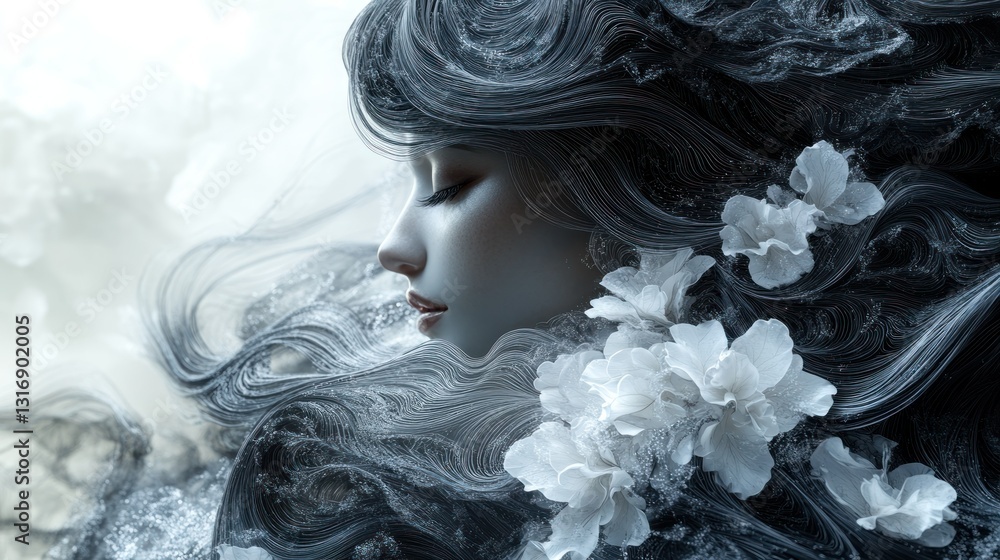 Fototapeta premium Mystical, ethereal beauty portrait