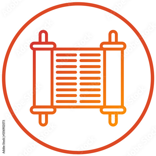 Vector Design Torah Icon Style