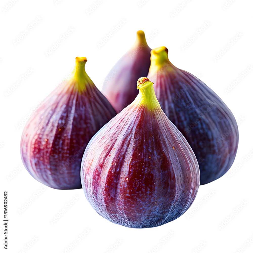 Obraz premium Close-up of Fresh Figs Against Transparent Background