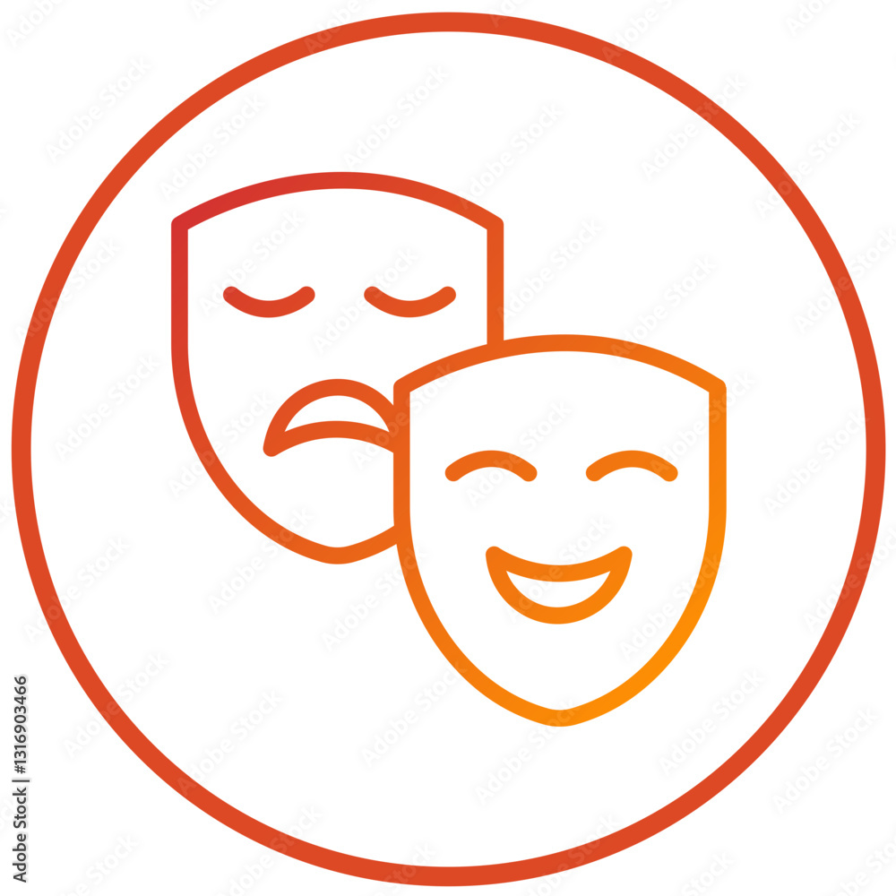 Vector Design Drama Icon Style Vector Design Drama Icon Style
