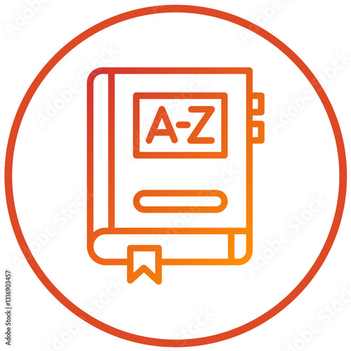 Vector Design Dictionary Icon Style