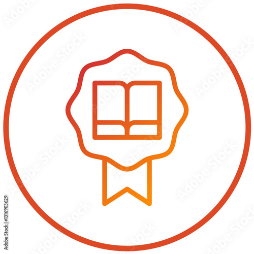 Vector Design Literary Award Icon Style