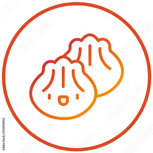 Vector Design Dumplings Icon Style