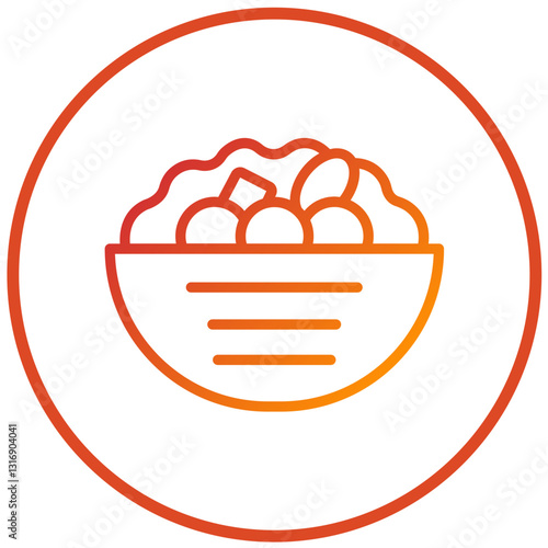 Vector Design Falafel Icon Style