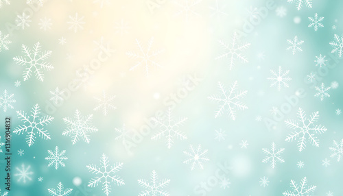 winter background with snowflakes