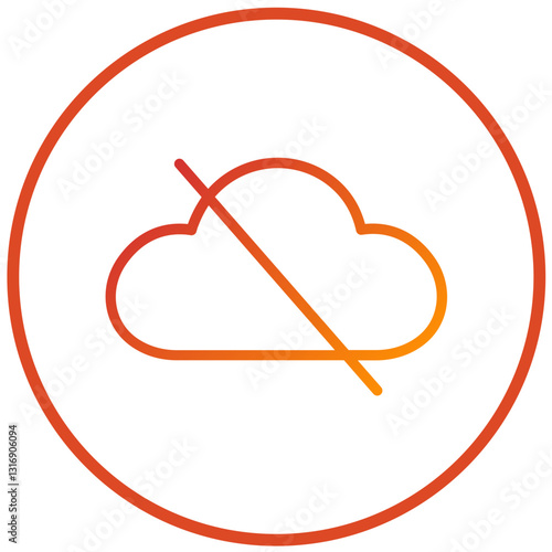 Vector Design Cloud Inaccessible Icon Style