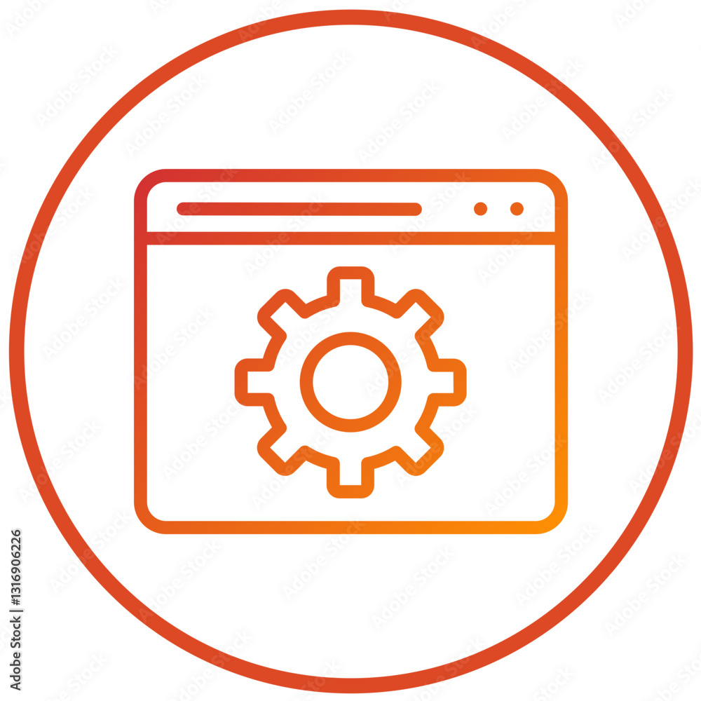 Vector Design Browser Setting Icon Style Vector Design Browser Setting Icon Style