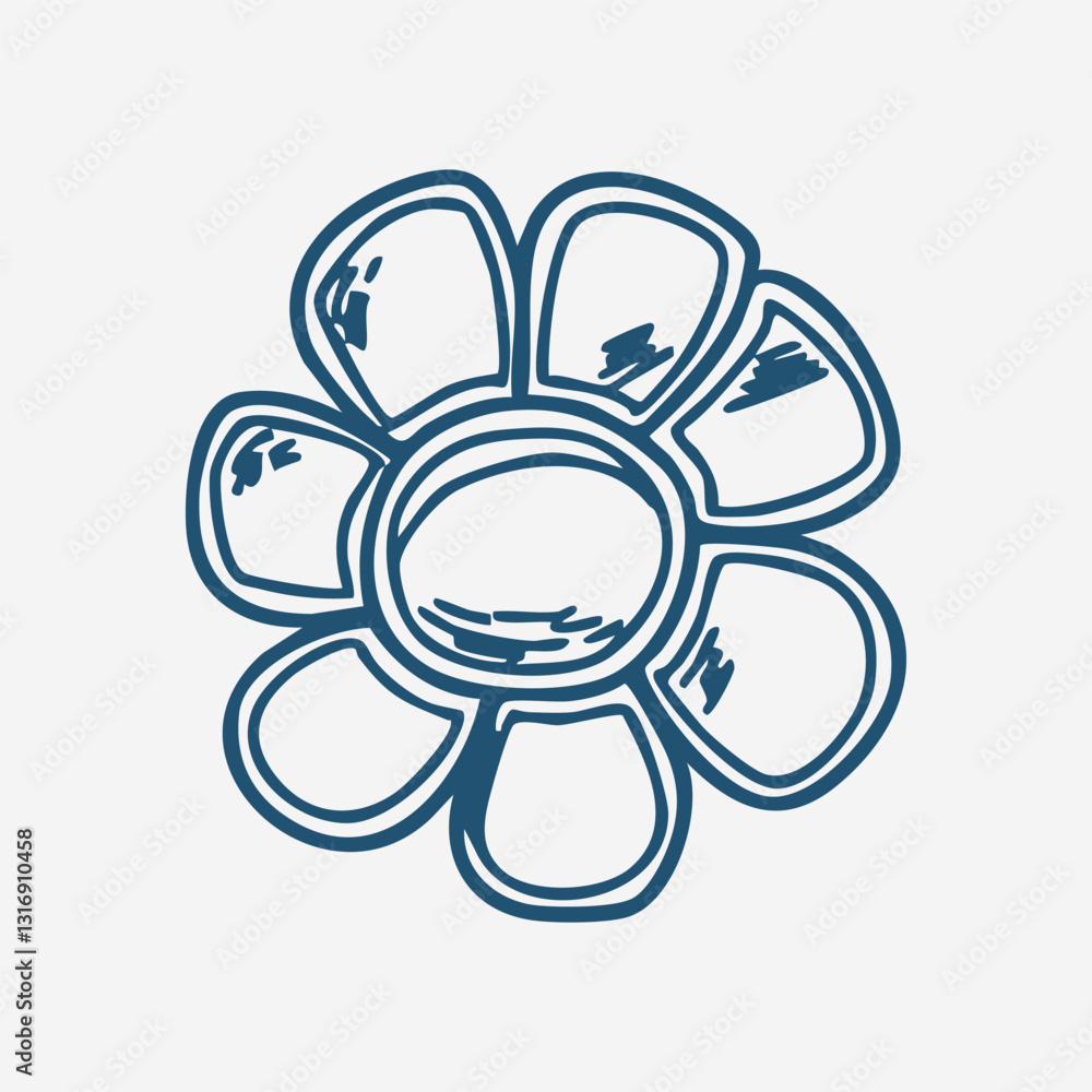 Paint palette icon for drawing, drawing supplies, doodle art. Vector illustration Paint palette icon for drawing, drawing supplies, doodle art. Vector illustration