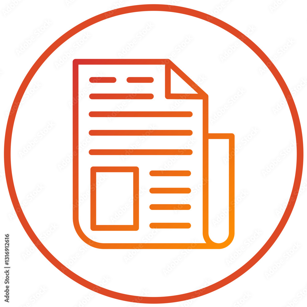 Vector Design Newspaper Icon Style Vector Design Newspaper Icon Style