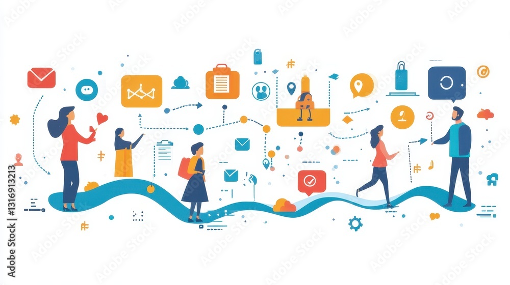 Diverse teamwork and communication concept with mixed-gender and multi-race professionals Diverse teamwork and communication concept with mixed-gender and multi-race professionals