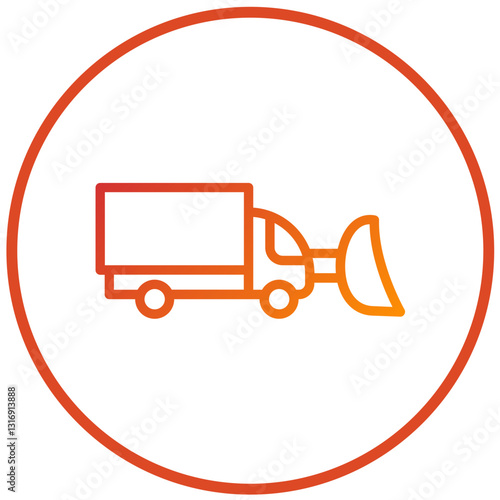 Vector Design Snowplow Icon Style