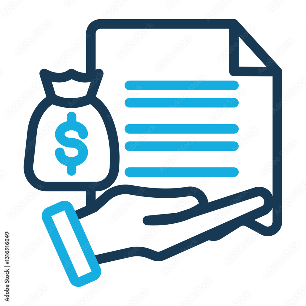 Investment Insurance Icon - Line Color - Business Value Themes Investment Insurance Icon - Line Color - Business Value Themes