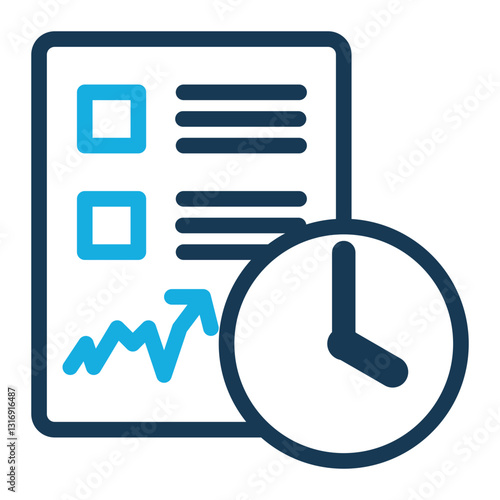 Stock Market Icon - Line Color - Business Value Themes