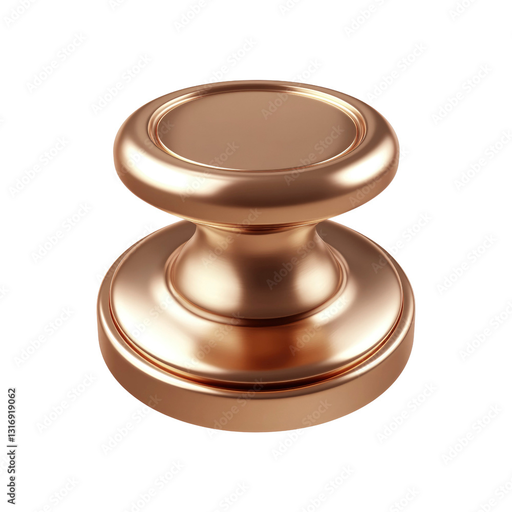 Elegant Rose Gold Knob 3D Render of a Luxury Door Handle or Button Elegant Rose Gold Knob 3D Render of a Luxury Door Handle or Button