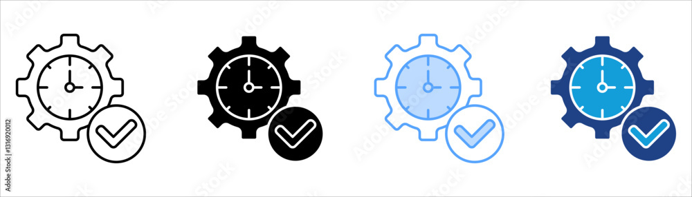 Efficiency Icon Set Multiple Style Collection Efficiency Icon Set Multiple Style Collection