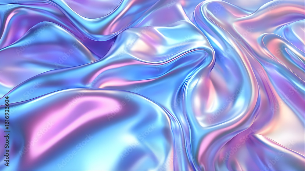 Abstract 3D Iridescent Fluid Silk Background Abstract 3D Iridescent Fluid Silk Background