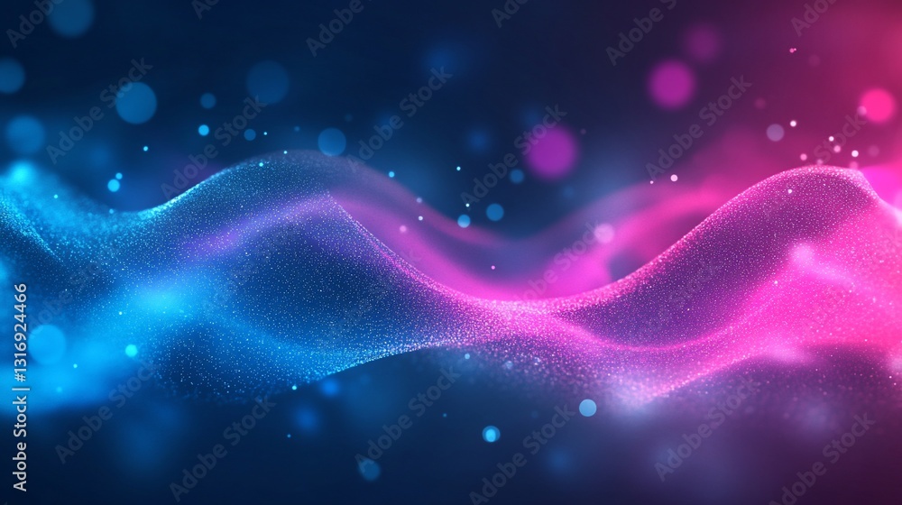 Abstract Pink and Blue Glittering Waves Digital Art Background Design Abstract Pink and Blue Glittering Waves Digital Art Background Design