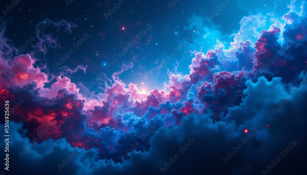 A majestic, swirling galaxy with vibrant nebulae and intricate silver filaments against a deep blue background, shimmering starlight and aurora-like effects. A majestic, swirling galaxy with vibrant nebulae and intricate silver filaments against a deep blue background, shimmering starlight and aurora-like effects.