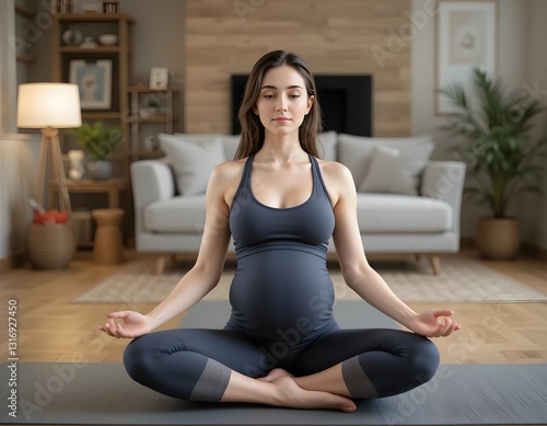 Free Download Pregnant woman doing yoga - GFXLoad