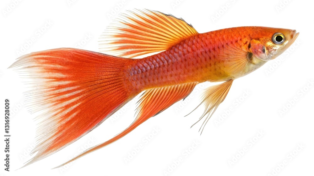 Fototapeta premium Swordtail isolated on white background