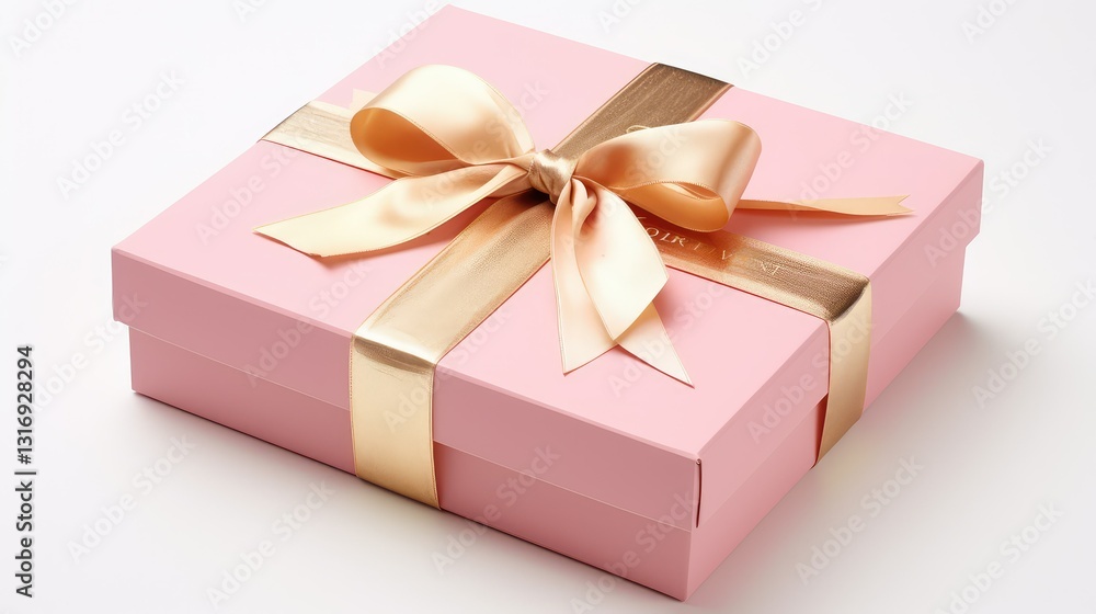 Obraz premium ribbon gift box pink
