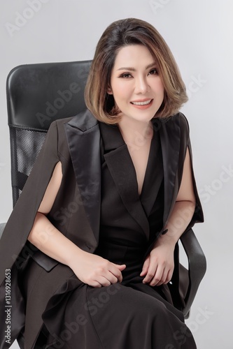 Business women in black.