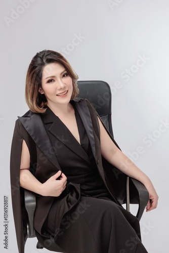 Business women in black.