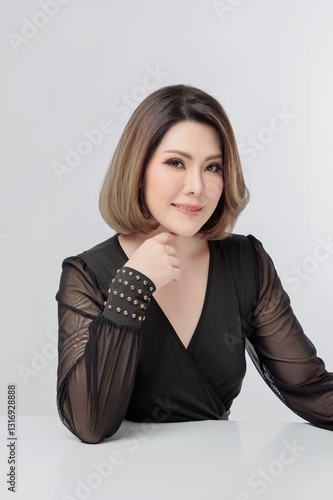 Business women in black.