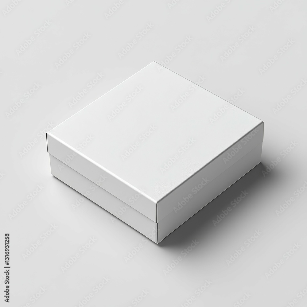 Blank White Square Box Mockup - Elegant Packaging Design Blank White Square Box Mockup - Elegant Packaging Design