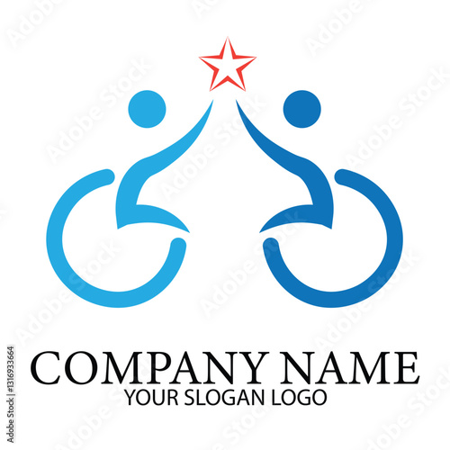 disability logo vector illustration design template