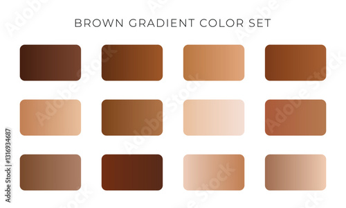 Vector Brown Gradient Color Palette