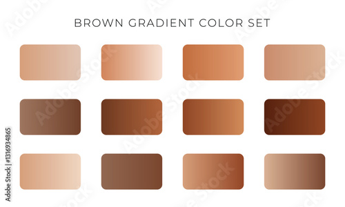 Vector Brown Gradient Color Palette