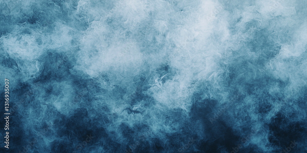 Deep blue abstract background, dense smoke curtain Deep blue abstract background, dense smoke curtain