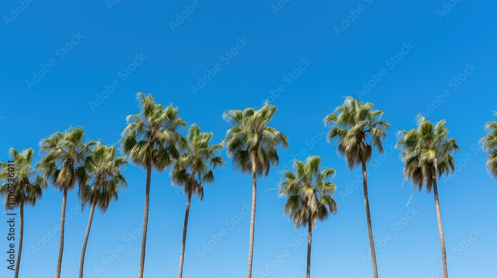 Fototapeta premium tropical trees with blue sky
