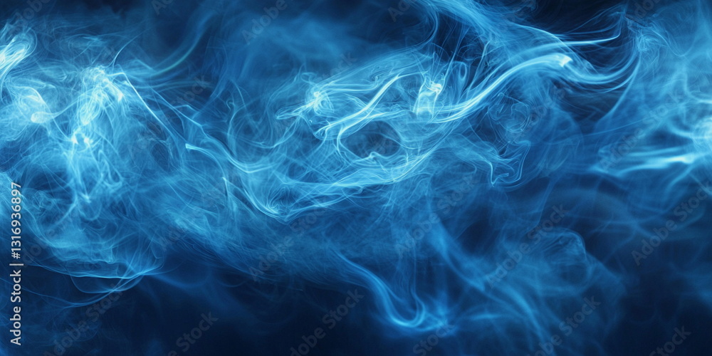 deep blue abstract background, chaotic soft clouds of smoke deep blue abstract background, chaotic soft clouds of smoke