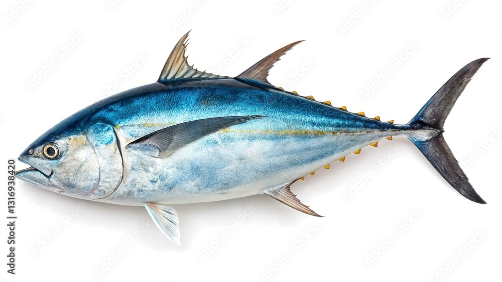Bluefin tuna fish isolated on white background Bluefin tuna fish isolated on white background