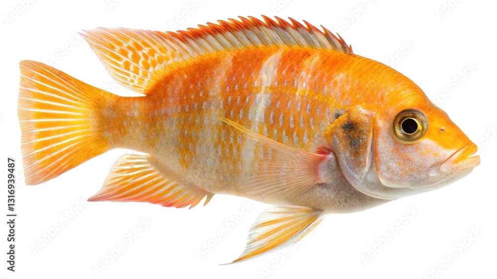 Cichlid isolated on white background Cichlid isolated on white background