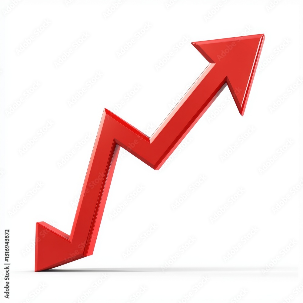 Create prompts for stock photos related to Red arrow going down stock icon on white background. Decrease, Bankruptcy, financial market crash icon for your web site Create prompts for stock photos related to Red arrow going down stock icon on white background. Decrease, Bankruptcy, financial market crash icon for your web site