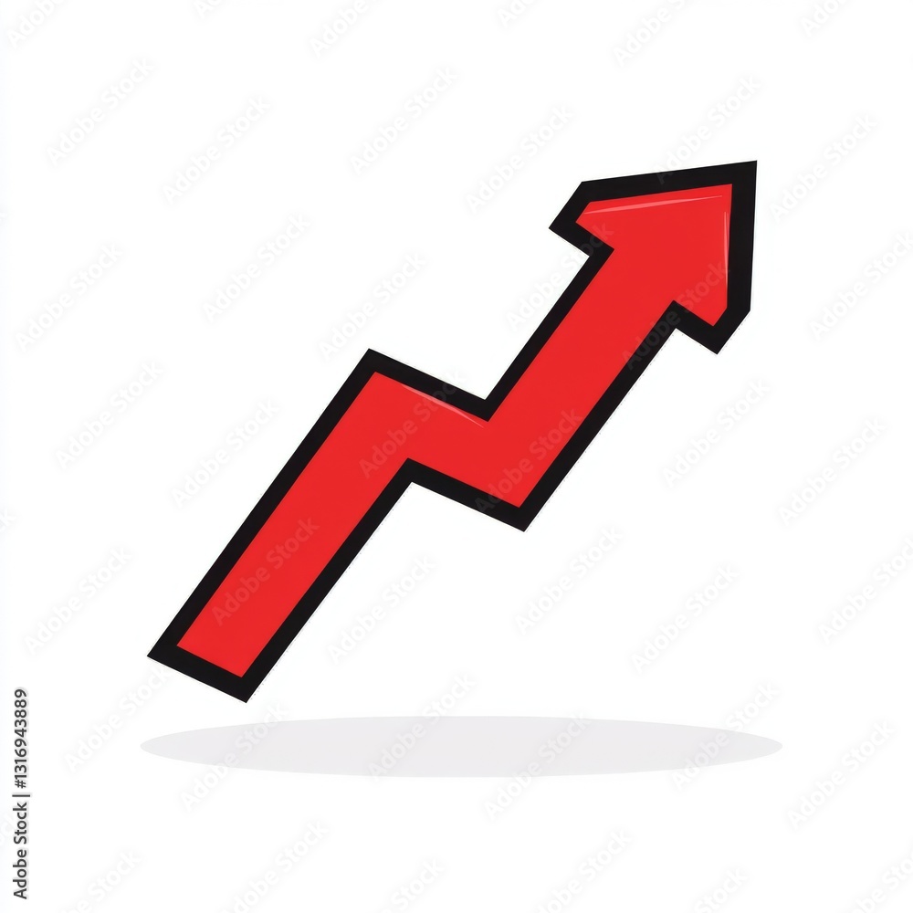 Create prompts for stock photos related to Red arrow going down stock icon on white background. Decrease, Bankruptcy, financial market crash icon for your web site Create prompts for stock photos related to Red arrow going down stock icon on white background. Decrease, Bankruptcy, financial market crash icon for your web site
