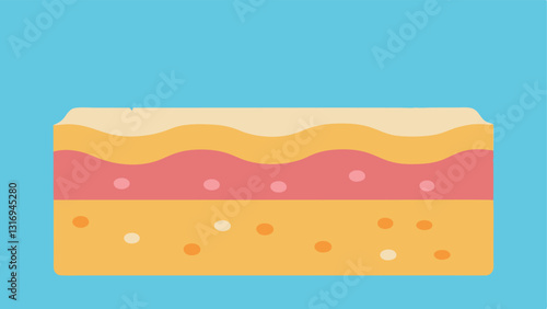 Skin Layer Animation An illustration showing skin layers with arrows illustrating how the exfoliating scrub trates and revitalizes from within.