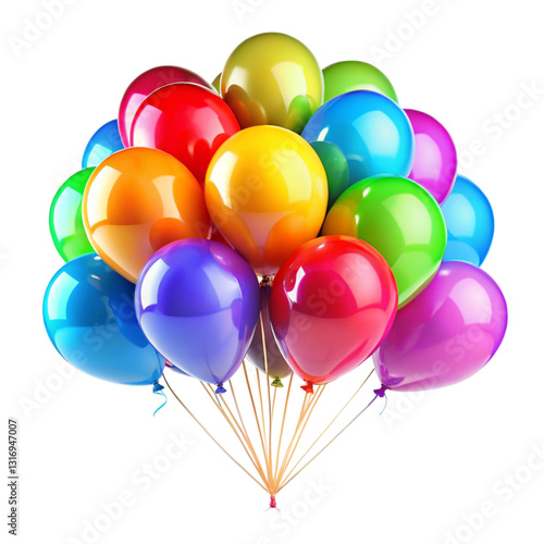 Wallpaper Mural colorful balloons isolated on white Torontodigital.ca