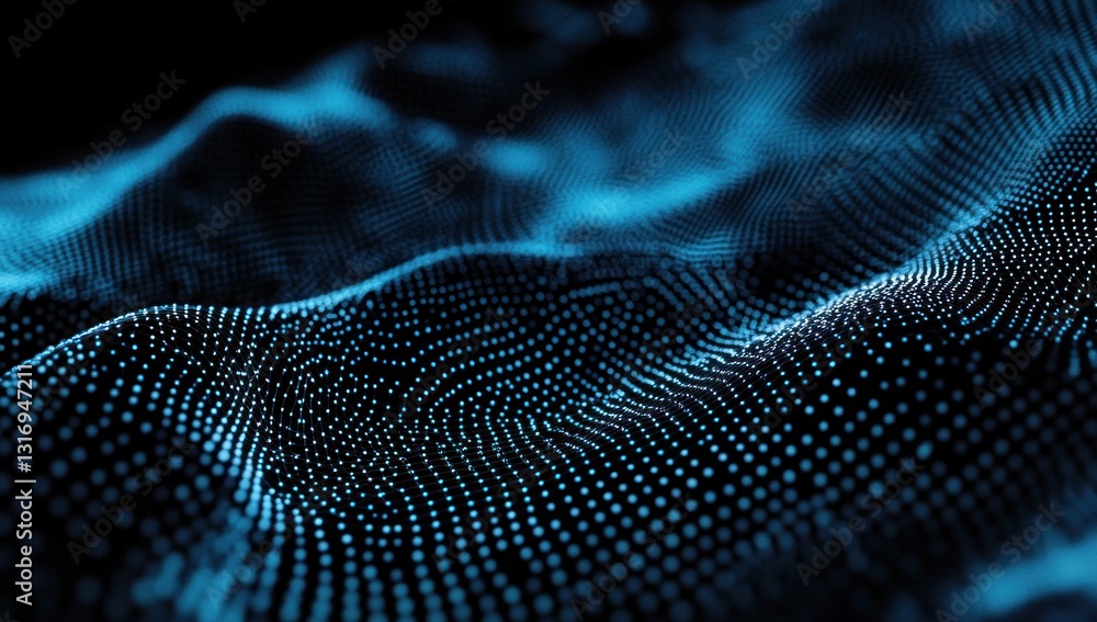 Abstract blue digital wave pattern. Abstract blue digital wave pattern.