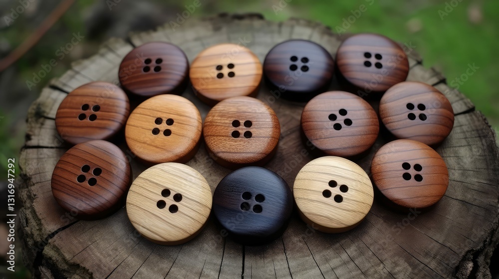 Obraz premium toggle wood buttons
