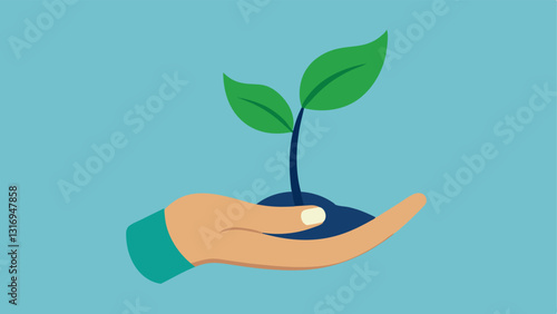 Seedling Sprouting A hand nurturing a seedling indicating the new potential and growth that forgiveness can cultivate in mental health.